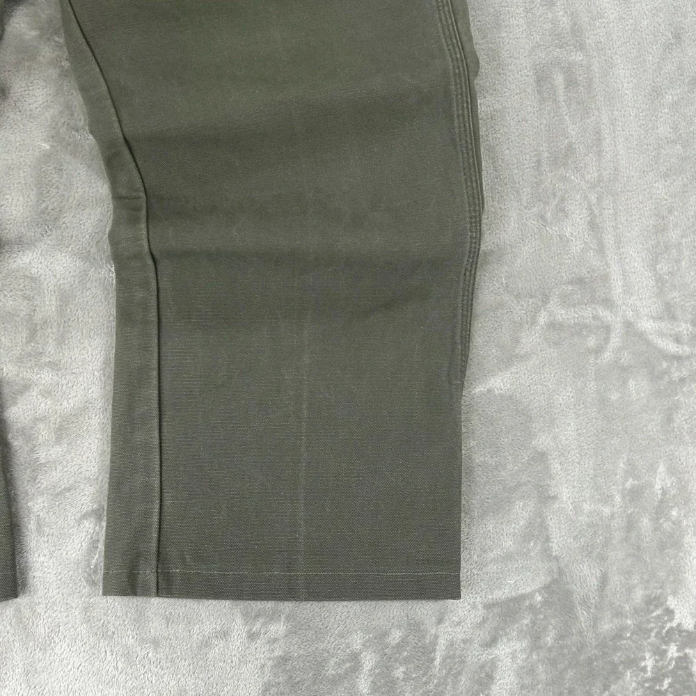 VTG Dickies Carpenter Pants Mens 36x30 Green Canvas Relaxed Fit Workwear Utility
